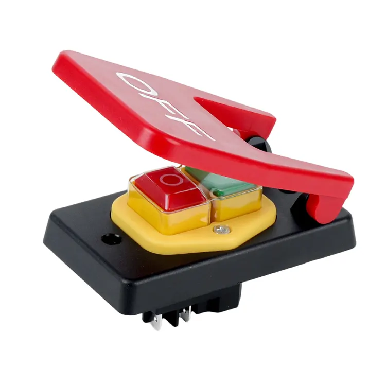 16A stor rød OFF Panel trykknap Elektromagnetisk kontakt