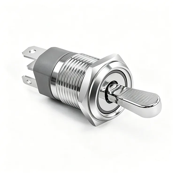 16 mm sølv metal vippekontakt