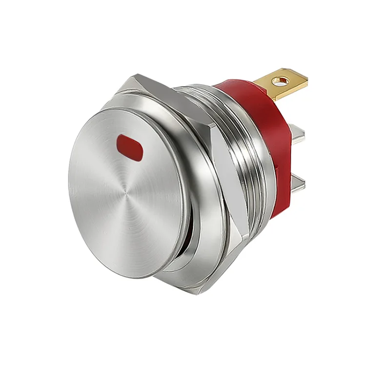 3 ben 22 mm rund metal vippekontakt