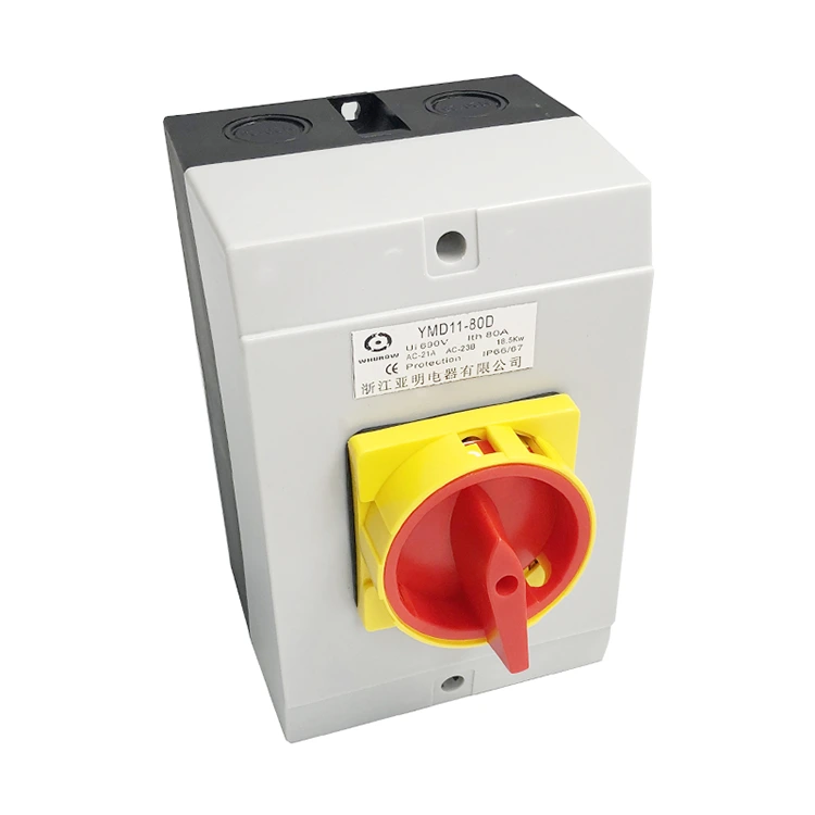 80A Isolatorafbryder med sort bundboks