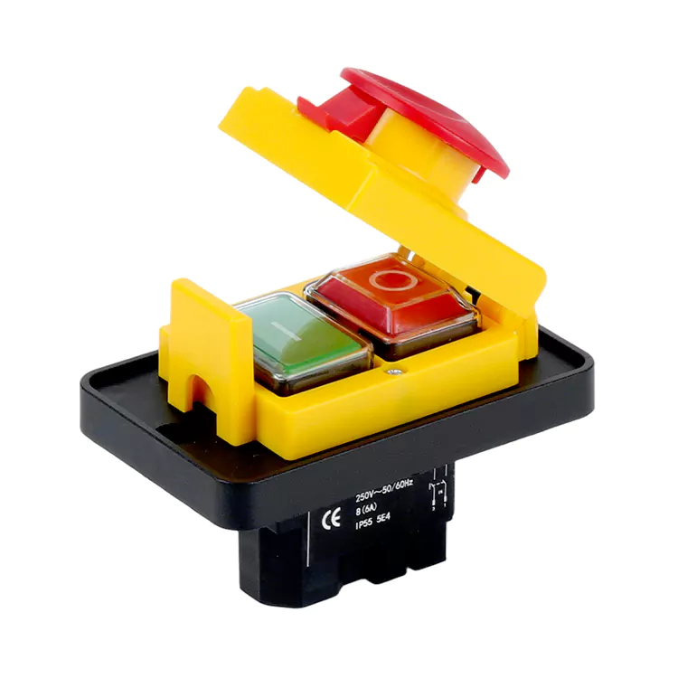 8A stort panel nødstopdæksel Trykknap Elektromagnetisk kontakt