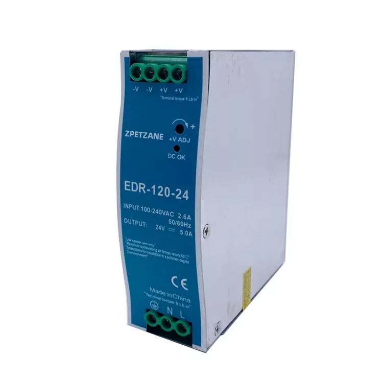 EDR-120W DIN-skinnemonteret kontakt strømforsyning