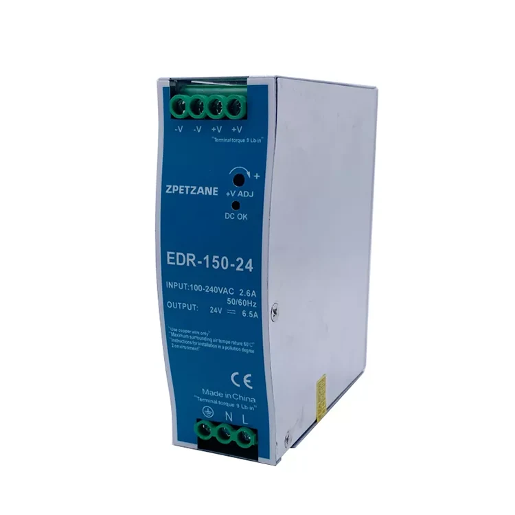 EDR-150W DIN-skinnemonteret afbryderstrømforsyning