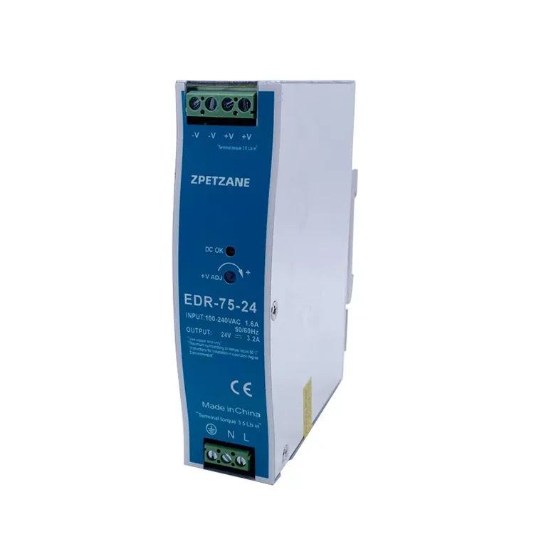 EDR-75W DIN-skinnemonteret afbryderstrømforsyning