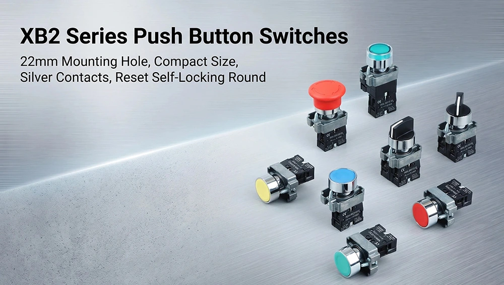 XB2-BW With LED Light Push Button Switch