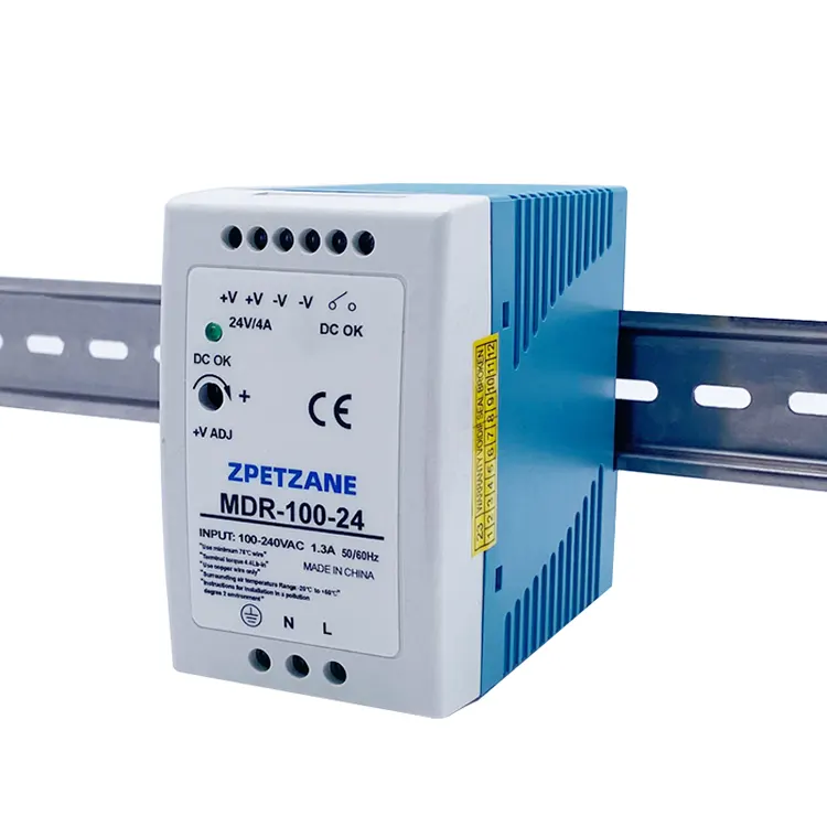 MDR-100W DIN-skinnemonteret afbryderstrømforsyning